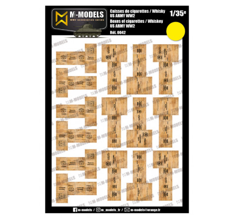 M-Models® - Caisses US Army WW2 de cigarettes et Whisky 1:35 référence NT0042