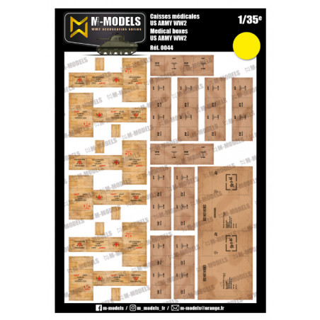 M-Models® - Caisses US Army WW2 médicales 1:35 référence NT0044