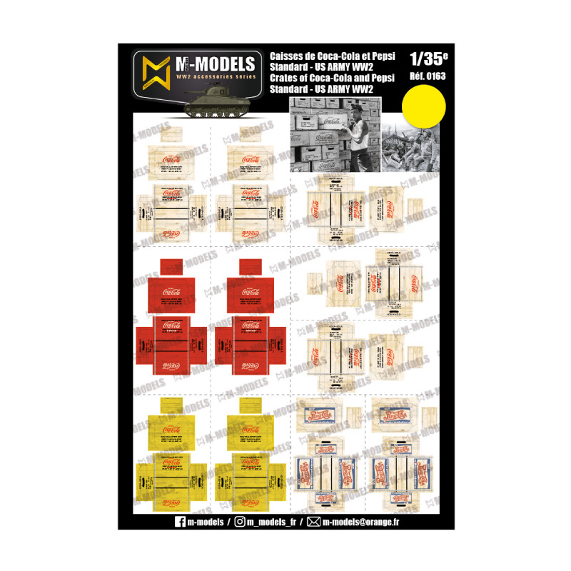 M-Models® - Caisses US Army WW2 Coca-Cola et Pepsi 1:35 référence NT0163