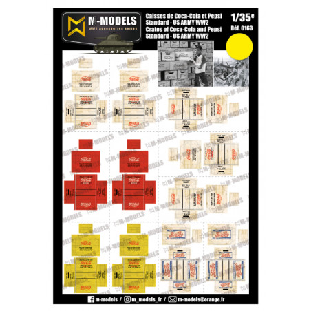 M-Models® - Caisses US Army WW2 Coca-Cola et Pepsi 1:35 référence NT0163