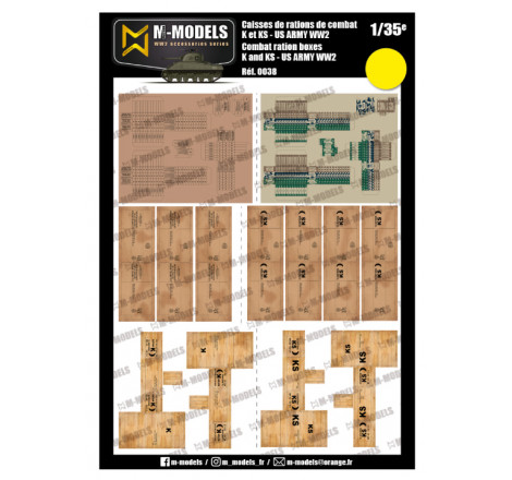 M-Models® - Caisses US Army WW2 de rations de combat K et KS 1:35 référence NT0038