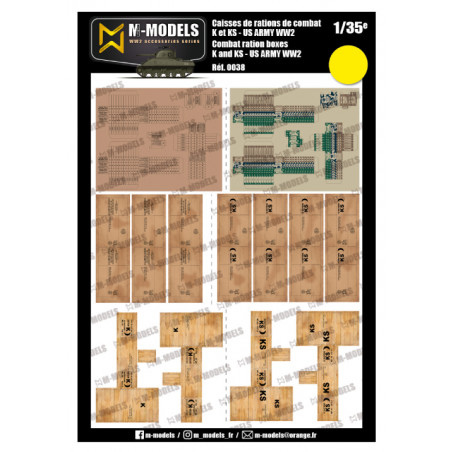 M-Models® - Caisses US Army WW2 de rations de combat K et KS 1:35 référence NT0038