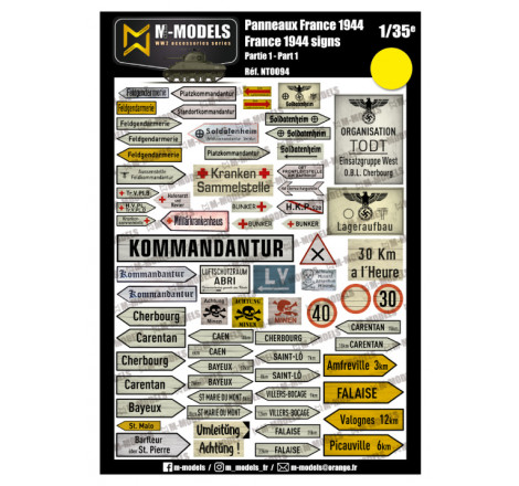 M-Models® - Panneaux France 1944 WW2 1:35