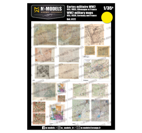 M-Models® - Cartes militaires WW2 1:35 référence NT0172