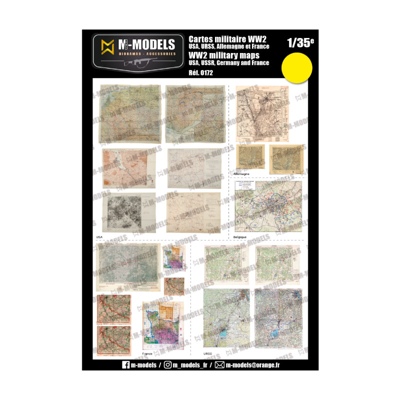 M-Models® - Cartes militaires WW2 1:35 référence NT0172