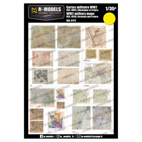 M-Models® - Cartes militaires WW2 1:35 référence NT0172