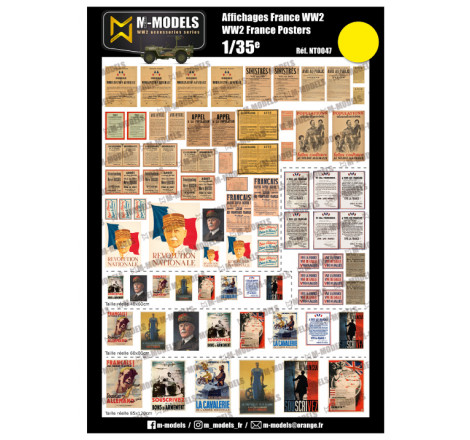 M-Models® - Affiches française WW2 1:35 référence NT0047