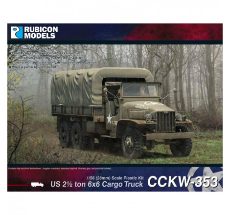 Rubicon Models® - US  2½ Ton 6x6 cargo truck CCKW-353 1:56 (28 mm) référence 280037