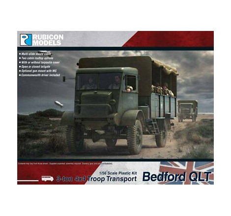 Rubicon Models® - US 3-ton 4x4 Troop Transport Bedford QLT 1:56 (28 mm) référence 280107