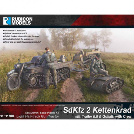 Rubicon Models® - Half Track SdKfz 2 Kettenkrad 1:56 (28 mm) référence 280071