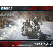 Rubicon Models® - Moto Allemande R75 avec sidecar (version standard) 1:56 (28 mm)