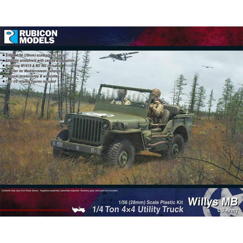 Rubicon Models® - Jeep Willys MB US Army 1:56 (28 mm) référence 280049