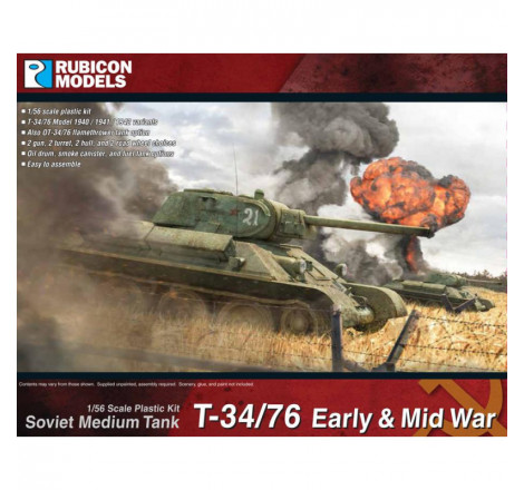 Rubicon Models® - T-34/76 (early & mid war) 1:56 (28 mm) référence 280013