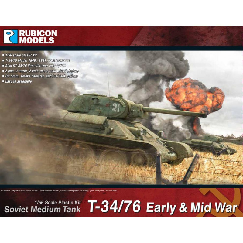 Rubicon Models® - T-34/76 (early & mid war) 1:56 (28 mm) référence 280013