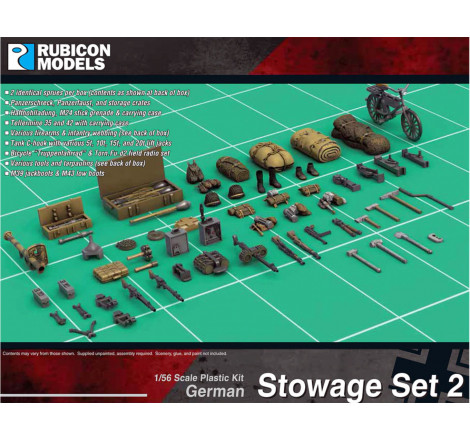 Rubicon Models® - German stowage set 2 1:56 (28 mm) référence 280118