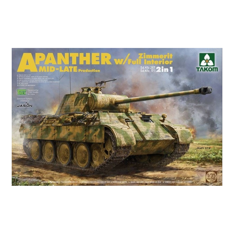 Takom maquette Panther Ausf.A (mid-late production) + intérieur 2en1 1:35