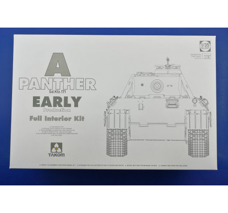 Takom maquette Panther Ausf.A (early production) + kit intérieur 1:35 référence 2097