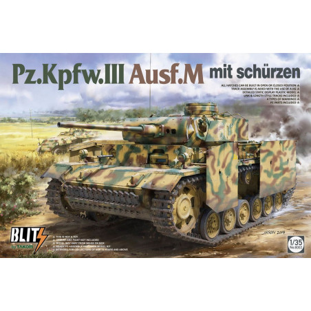 Takom maquette Panzer III Ausf.M + Schürzen 1:35 référence 8002