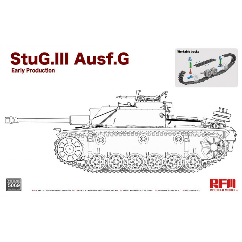Ryefield Model maquette Stug III Ausf.G (early production) 1:35 référence 5069