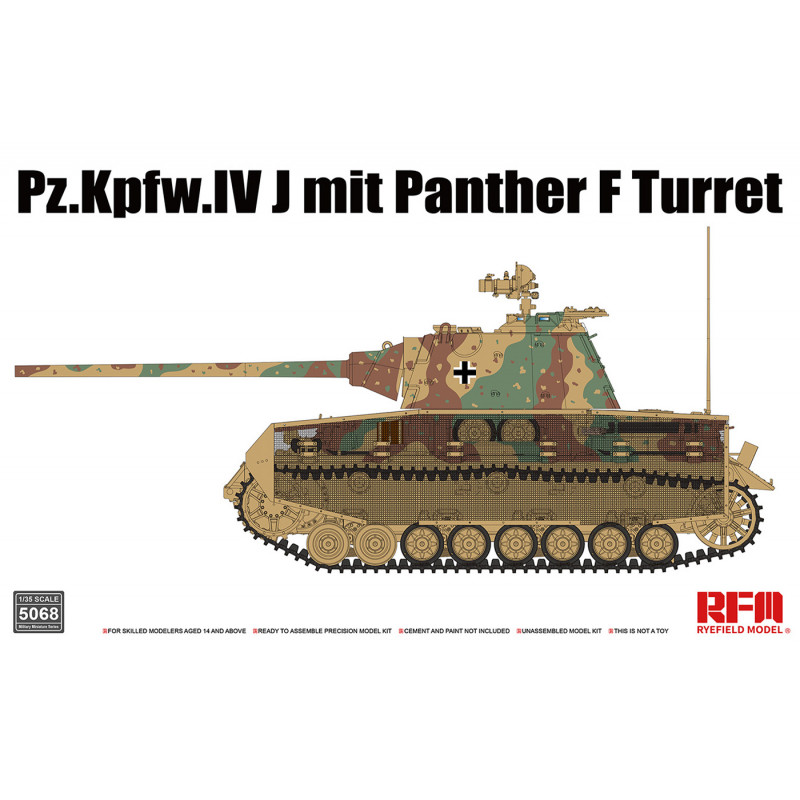Ryefield Model maquette Panzer IV Ausf.J + tourelle Panther Ausf.F 1:35 référence 5068