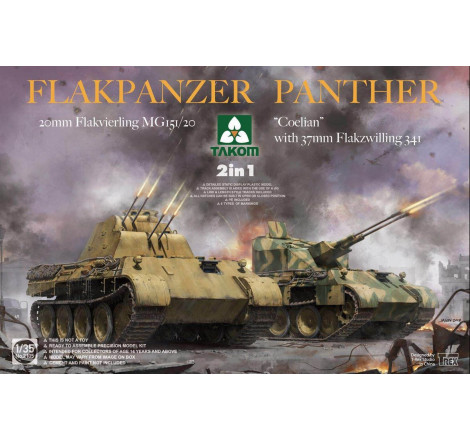 Takom maquette Flakpanzer Panther (2en1) 1:35 référence 2105