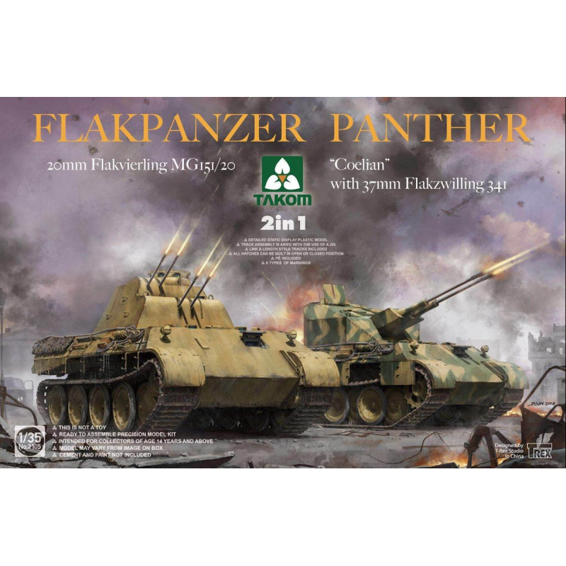 Takom maquette Flakpanzer Panther (2en1) 1:35 référence 2105