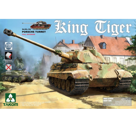 Takom maquette King Tiger "Porsche" + kit intérieur 1:35 référence 2074S