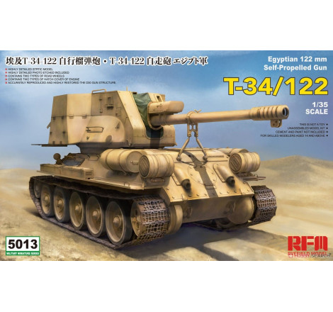 Ryefield Model maquette T-34/122 Egyptian 122 mm 1:35 référence 5013