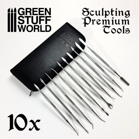 Set d'outils Premium pour sculpter (x10) Green Stuff World