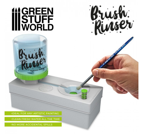 Brush Rinser Green Stuff World. Distributeur d'eau pour maquettiste