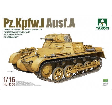 Takom maquette Pz.Kpfw.I Ausf.A 1:16 référence 1008