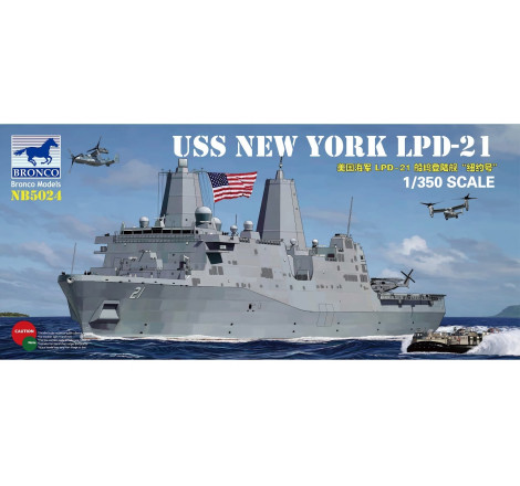 Bronco bateau/navide de guerre USS New York LPD-21 1:350 référence NB5024