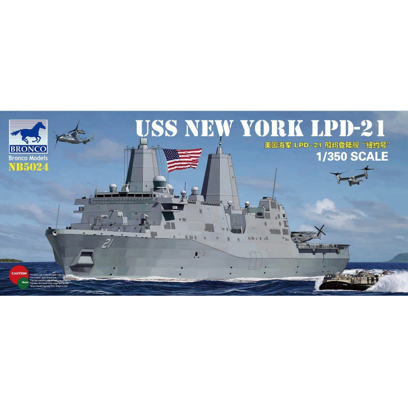Bronco bateau/navide de guerre USS New York LPD-21 1:350 référence NB5024