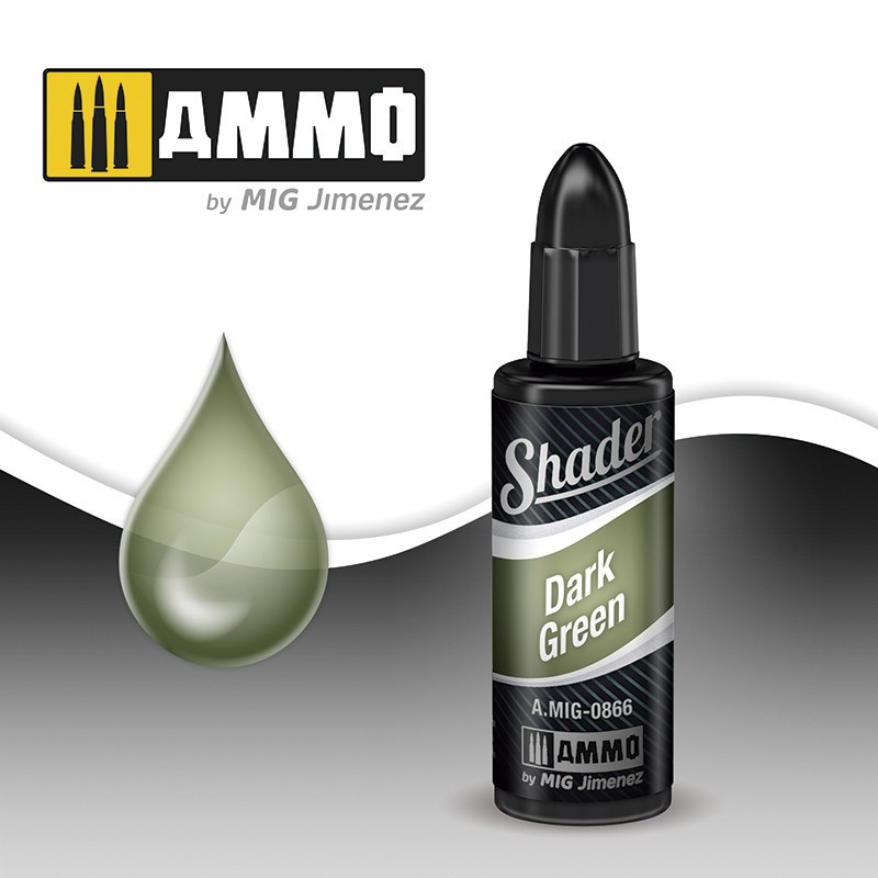 Shader vert foncé Ammo Mig 10ml AMIG0866 aupetitbunker reims