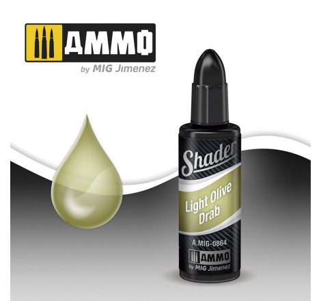 Shader vert olive Ammo Mig 10ml AMIG0864 Aupetitbunker reims
