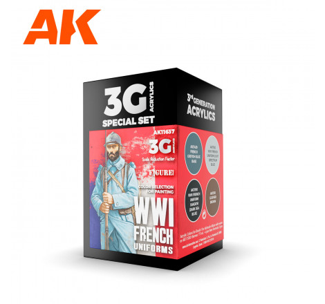 AAK® Set de peinture 3G Modulation uniforme français première guerre mondiale