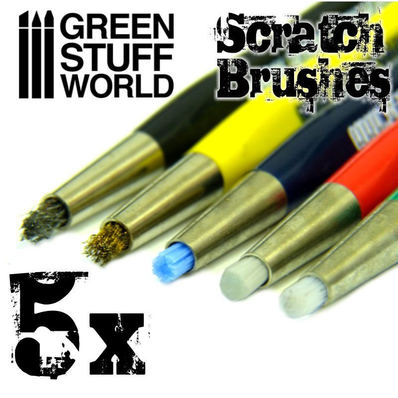 Green Stuff World® Set stylos scratch brush (x5)