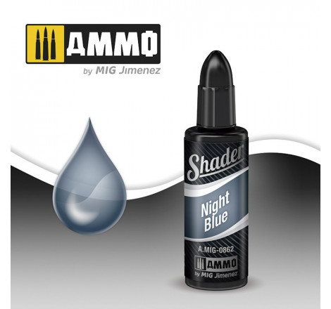 Shader bleu nuigt Ammo Mig 10ml AMIG0862 Aupetitbunker reims