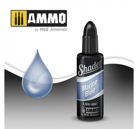 Shader bleu marine Ammo Mig 10ml AMIG0861 Aupetitbunker reims