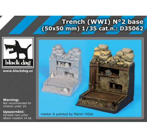 Black Dog® Vignette Tranchée (WWI) 50x50 mm 1:35 référence D35062