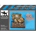 Black Dog® Destroyed US M2 base (WWII) 80x70 mm 1:35 référence D35092