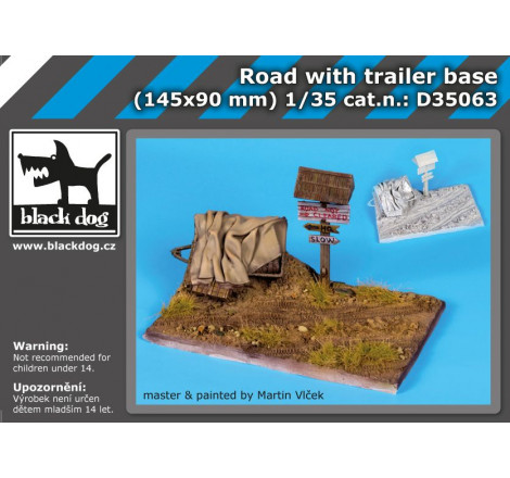 Black Dog® Road with trailer base 145x90 mm 1:35 référence D35063