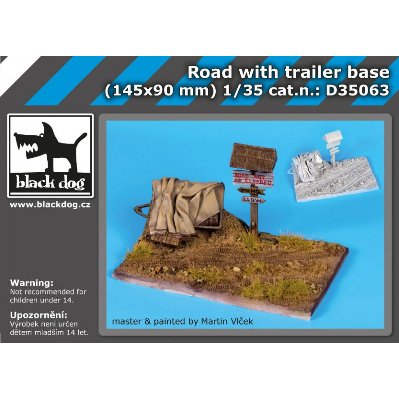 Black Dog® Road with trailer base 145x90 mm 1:35 référence D35063