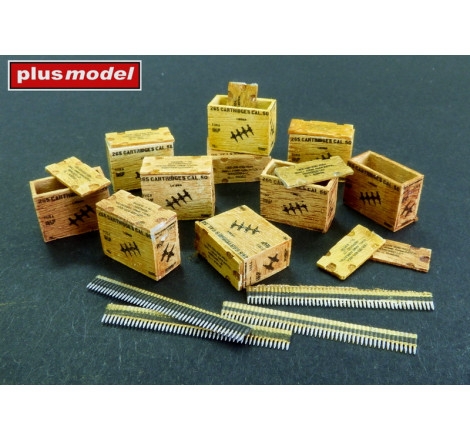 Plusmodel® US ammunition boxes 1:48