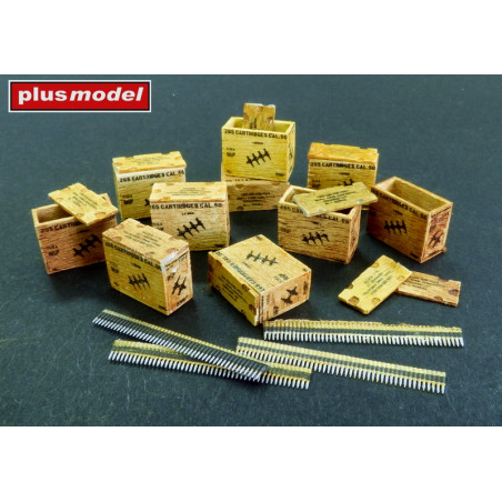 Plusmodel® US ammunition boxes 1:48