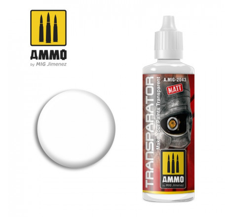 Diluant acrylique Transparator mat Ammo Mig AMIG2043 60ml Aupetitbunker reims