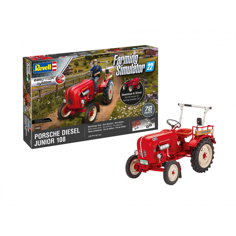 Revell® Maquette Tracteur "farming simulator 2022" : Porsche Diesel Junior 108 1:24