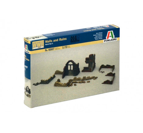 Italeri maquette bâtiments en ruine et sacs de sable (type 2) 1:72 référence 6087