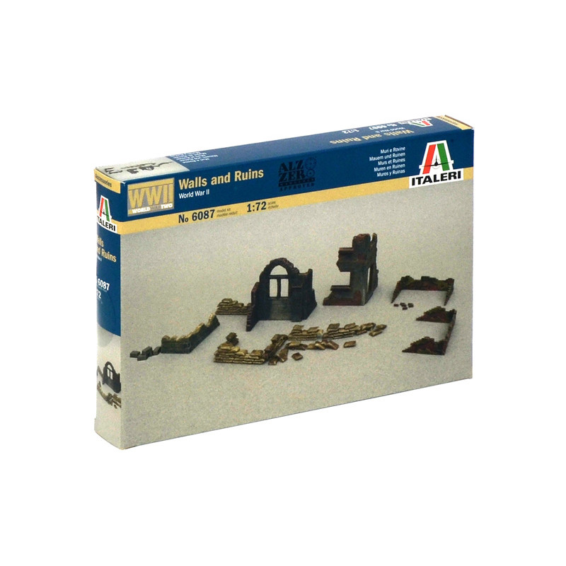 Italeri maquette bâtiments en ruine et sacs de sable (type 2) 1:72 référence 6087