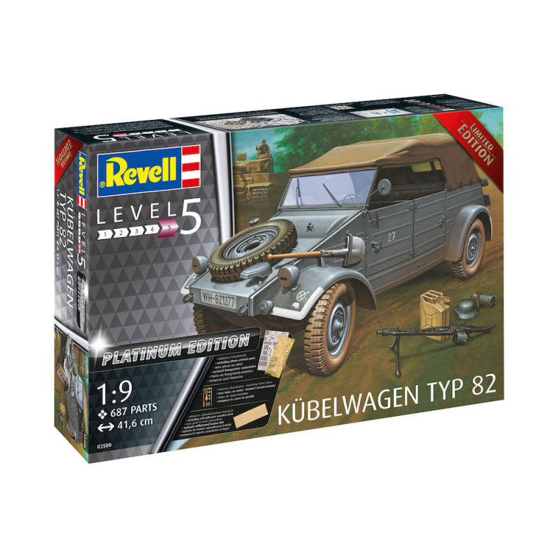 Revell® maquette militaire Kübelwagen typ 82 1:9 référence 03500